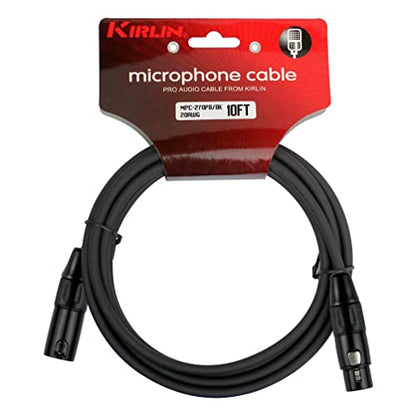 Kirlin Cable MPC-270-25/BK - 25 feet - XLR Male to XLR Female Microphone Cable Black PVC Jacket - size: 25 feet