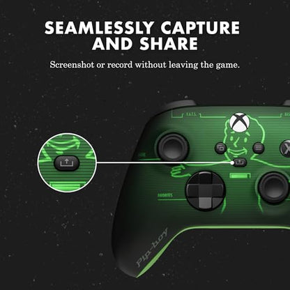 Xbox Wireless Gaming Controller | Fallout Pip-Boy Edition | Consoles, PCs, TVs, mobile, and more | Textured Grip | Wireless, Bluetooth, USB-C Connectivity - style: Fallout Edition