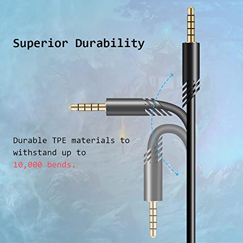 2M Inline Mute(Slide) TPE Cord for Astro A40 Headsets | Inline Mute Function(Slide Button)Audio Cable, 2 Meter Long , TPE, Compatible with Astro A40 Headsets - size: 2M, style: Mute Function-TPE