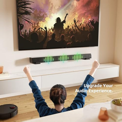 Soundbar Wall Mount Bracket for Samsung, LG, Sony, JBL, Vizio, Sonos and More, Depth Adjustable 3.5”-6.1”, Soundbar Shelf Under TV, Black - color: Black