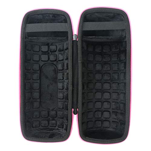 co2CREA Hard Travel Case for JBL Charge 5/4 Speaker, Black+ Pink Zipper | Portable Travel Bag Replacement with Custom Molded Interior and Handle, Shockproof EVA Shell and Soft Lining - color: Black Case + Pink Zipper