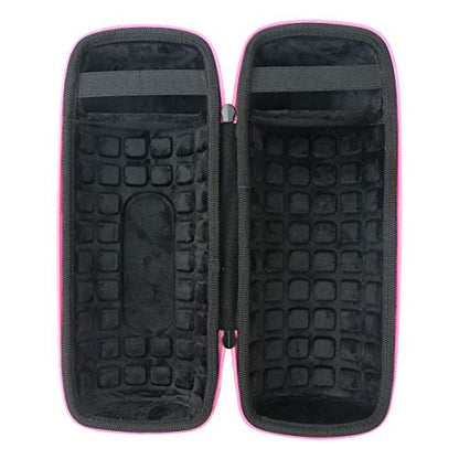 co2CREA Hard Travel Case for JBL Charge 5/4 Speaker, Black+ Pink Zipper | Portable Travel Bag Replacement with Custom Molded Interior and Handle, Shockproof EVA Shell and Soft Lining - color: Black Case + Pink Zipper