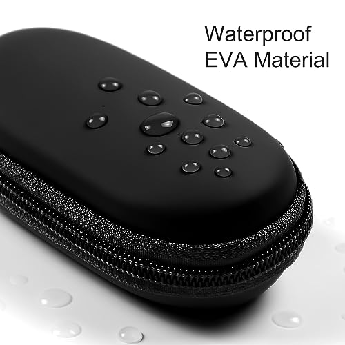 EVA Ellipsoid Wired Earbud Case Headphone Storage Bag in-Ear Monitor Earphone Carrying Case Waterproof Portable Earbuds Case for Beats Flex Raycon (Black)
