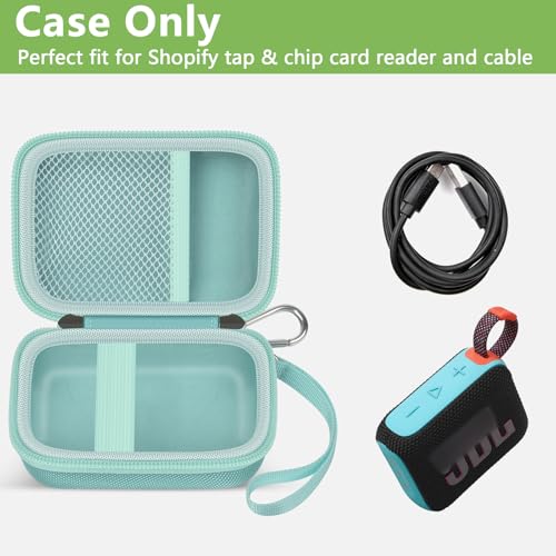 Speaker Case for JBL Go 5/4/3, Case Only | Hard Case, Mesh Pocket for Charging Cable, Compact Travel Carry, Speaker Not Included, Mint - color: Mint