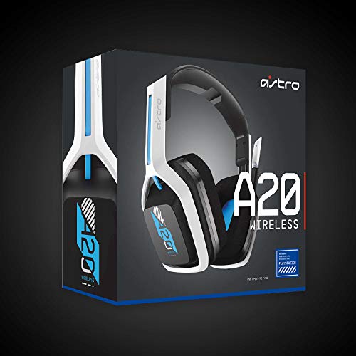 ASTRO Gaming Logitech G A20 Gen 2 Wireless Headset PlayStation - White/Blue | Compatible with PlayStation 5, PlayStation 4, PC, Mac - style: PS5, PS4, PC/Mac