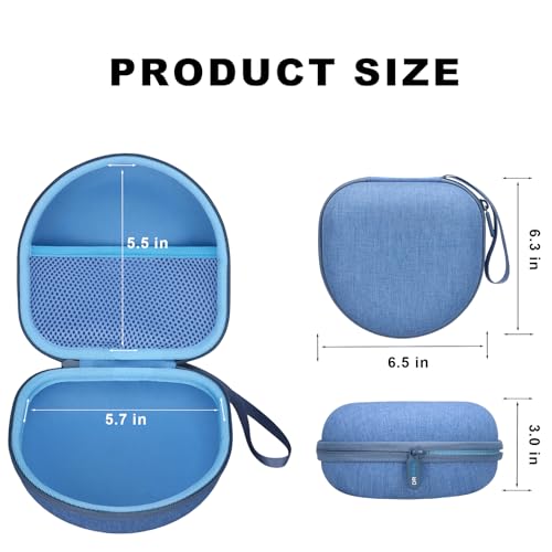 Kids Headphone Case for JBL Junior 320/320BT, Blue(Case Only) | for iClever BTH12/HS19/BTH22/BTH20/BTH18/BTH26, MIDOLA, Candy Bila, JoySpark, acer, eKids, JLab JBuddies Foldable Headphones - color: Dark Blue-Blue