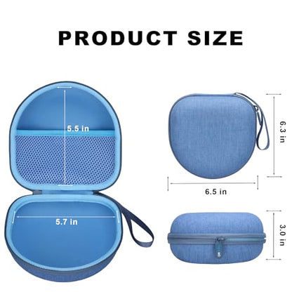 Kids Headphone Case for JBL Junior 320/320BT, Blue(Case Only) | for iClever BTH12/HS19/BTH22/BTH20/BTH18/BTH26, MIDOLA, Candy Bila, JoySpark, acer, eKids, JLab JBuddies Foldable Headphones - color: Dark Blue-Blue