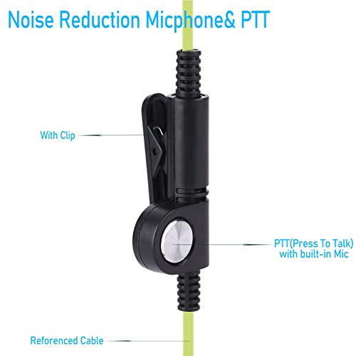 Cuifati Walkie Talkie Earpiece with Mic, 2Pin 2.5mm&3.5mm Single Wire Headphone Universal Walkie Talkie Headset Suitable for K Head 2pin walkie Talkie Radio, Two Way Radio Earpiece with PTT