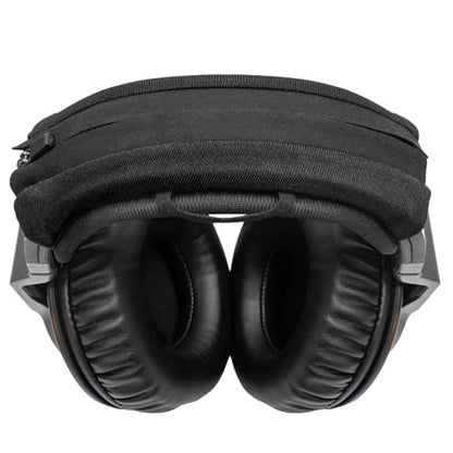 Headband Cushion Cover Compatible with AKG K371, K361,K371-BT, K361-BT,K845-BT, K845, K545, K540, K550 K551 K553 S MKII MK2 Headphone, 6mm Thick Cushion, No Wobble Zipper Slider, Hanging Loop