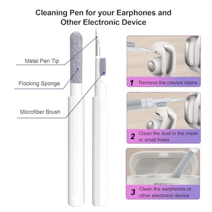 Aircawin for Bose Ultra Open Earbuds Case Clear,Cute Camellia Design-Clear | Shockproof Soft TPU Cover for Bose Open Ear Earbuds Case Cover with Girly Flower Keychain&Cleaning Pen for Bose Earbuds Women - color: White Camelia