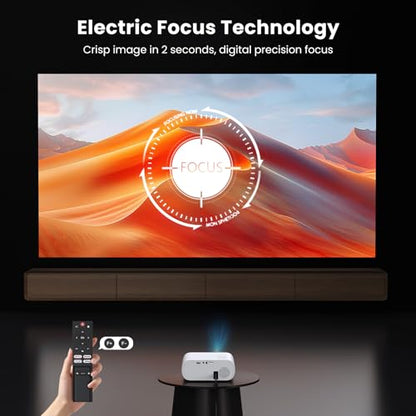 HOMPOW Official Licensed Smart Mini Projector with Wifi and Bluetooth - style: Netflix System