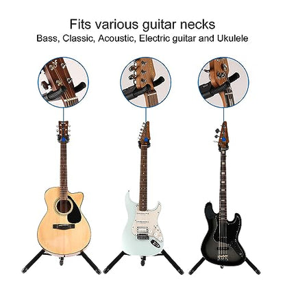 GHOSTFIRE Guitar Display Rack Fit Electric Guitar/Bass/Acoustic, GBS-8 | AutoGrip Guitar Stand Foldable Guitar Display Rack, Non-slip Alloy Bracket Support up to 44 Pounds