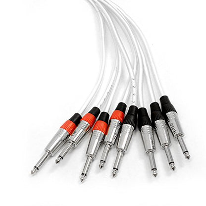 Seismic Audio - SAST-4-8-7 - 4 Channel 1/4" TRS Insert Snake Cable to 8 1/4" TS - 7 Feet - size: 7 Foot - 4 TRS x 8 TS