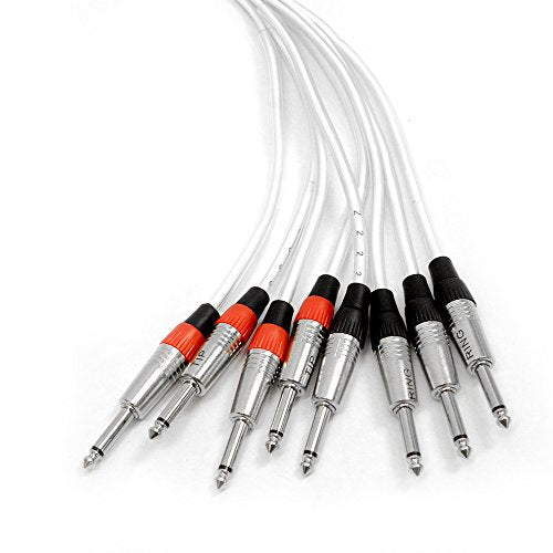 Seismic Audio - SAST-4-8-3 - 4 Channel 1/4" TRS Insert Snake Cable to 8 1/4" TS - 3 Feet - size: 3 Foot - 4 TRS x 8 TS