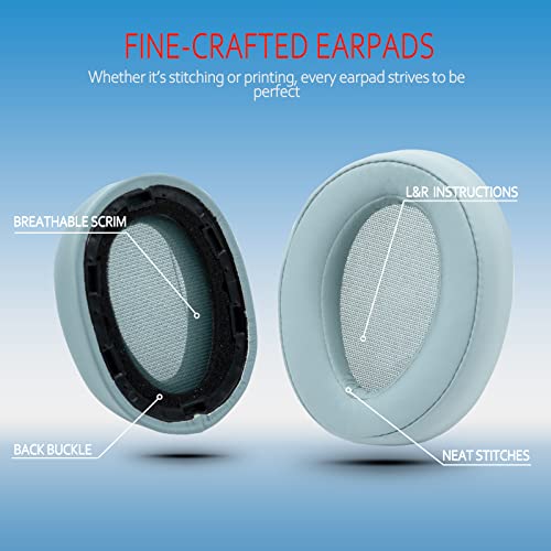 Krone Kalpasmos Replacement Earpads for Sony WH-H900N h.Ear on 2 & Sony MDR-100ABN Headphones, Sony Headphone Cushions Compatible with Sony 900N, Sony WH H900N earpads with Soft Foam Leather(Green) - color: Horizon Green