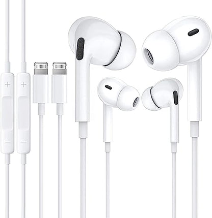 Apple MFi Certified iPhone Wired Headphones Earbuds Earphones wtih Lightning Connector Compatible with iPhone 14 13 12 11 Pro Max X XS XR 8 7 Plus with Microphone