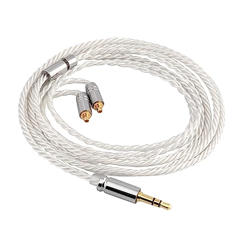 Linsoul Tripowin Solstice 26AWG Silver-Plated Copper HiFi IEM Cable for in Ear Monitor, Audiophile(MMCX) | for in Ear Monitor, HiFi Wired Earbuds, Gaming IEM, Audiophile& Musician Use, MMCX - size: MMCX