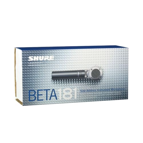Shure BETA 181/C 초소형 소형 다이어프램 사이드 어드레스 다용도 콘덴서 마이크, 교체 가능한 폴라 패턴 캡슐 옵션, 3핀 XLR 커넥터 - 카디오이드 - style: 카디오이드
