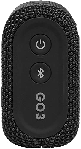 JBL Go 3 - Portable Bluetooth Speaker, Built-in Battery, Waterproof and Dustproof, Bonus Keychain LED Included - Black - color: Black