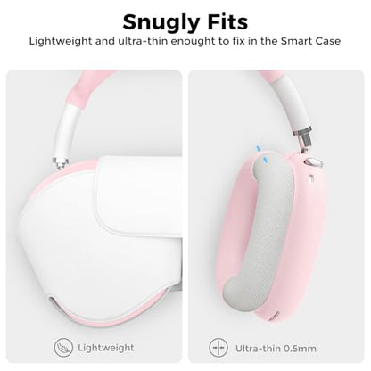 AHASTYLE Silicone Case Cover for AirPods Max Headphones (USB-C/Lightning) - color: Pink