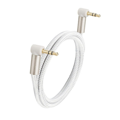 3.5mm Audio Cable Stereo Aux Male to Male 90 Degree Angle Cord Headphone Speaker (9.8ft) - size: 9.8ft