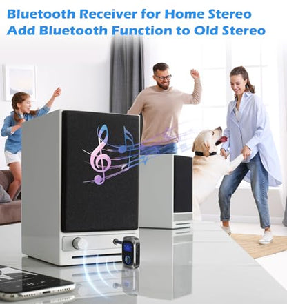 KAIY Bluetooth Adapter for Airplane Headphones | Bluetooth Transmitter for TV/PC/Gym, Bluetooth Receiver for Stereo Receiver, Wireless 3.5mm AUX Adapter for Car Music