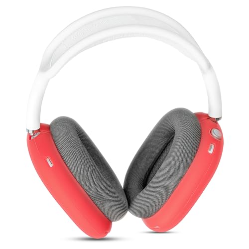WC ShellZ Max - Protective Shell Covers for AirPods Max 1 & 2 | Made by Wicked Cushions | Made with Premium Silicone | Red - color: Red