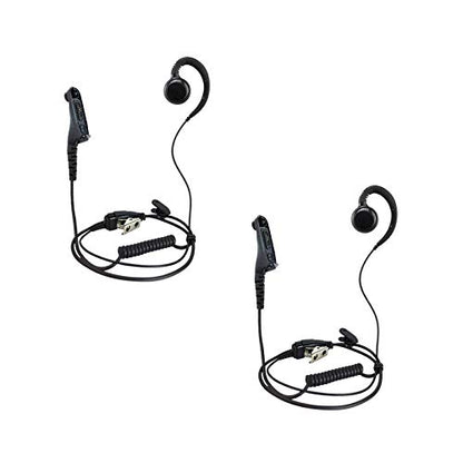 [2-Pack] ProMaxPower C-Shape Swivel Ear Hanger Earpiece for Motorola Two-Way Radios XPR6550 XPR7550e XPR7580e XiR-P8200 DP3401 MTP850 - size: 2-Pack
