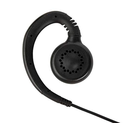 Motorola HKLN4604 HKLN4604A HKLN4604B Original Swivel Earpiece with Microphone and PTT - Replaces RLN6423 | Swivel earpiece with in-line microphone and PTT for retail, education and hospitality - color: Black