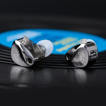 in Ear Monitor Headphones, KZ Castor Improved Bass HiFi Earphone Sound Tunable Noise Isolating IEMs, Dual-Dynamic Driver Wired Earbuds with Detachable Cable for Singers Musicians - color: BassBlack, style: no Mic