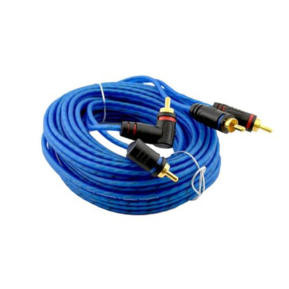 ORION Wired CR20FT (20-Ft Blue) 2 Channel RCA Male to RCA Male Stereo Car Audio Cable | RCA Cable for Amplifiers, Hi-Fi Systems, Speakers, Home Theater, Subwoofers - Angle/Straight Connectors - style: 20 FEET