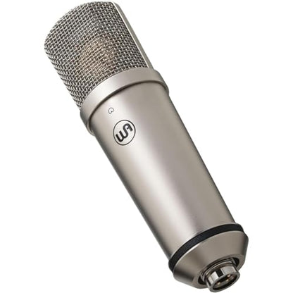 Warm Audio WA-87jr SE Large-Diaphragm Cardioid Condenser Microphone (Nickel) Bundle XLR-P20T Pro 20 ft XLR Microphone Cable, Pop Filter