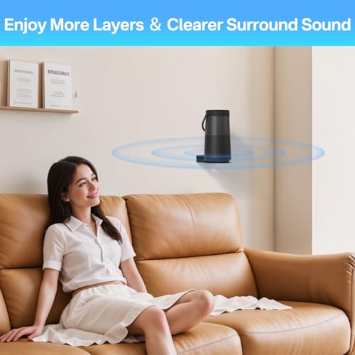 Rimous Metal Speaker Mount Bracket for Bose SoundLink Revolve+ Wall Mount - Anti-Drop Speaker Wall Mount Shelf for Bose SoundLink Revolve 2 Mount Adapter with Hardware Kit Easy to Install