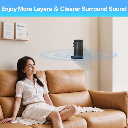 Rimous Metal Speaker Mount Bracket for Bose SoundLink Revolve+ Wall Mount - Anti-Drop Speaker Wall Mount Shelf for Bose SoundLink Revolve 2 Mount Adapter with Hardware Kit Easy to Install