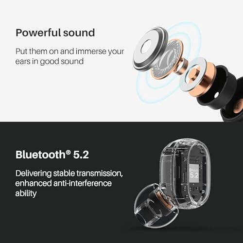 Xiaomi Redmi Buds Essential Wireless Earbuds, Bluetooth 5.2 Low Latency Gaming Headphones Stereo Earphones in Ear Touch Control Headset with Mic Deep Bass for Sport, Gaming and Running, Blue