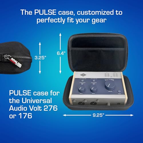 ANALOG CASES Universal Audio Volt 276/176 Case - Compact PULSE Hard Case | Durable Molded EVA Hard Case, Excellent Protection, Compact Design & Precise Custom Fit, Comfortable Handle, Smooth Zipper