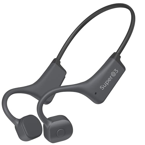 Bone Conduction Headphones IP67 Waterproof Wireless Bluetooth 5.2 Headset w/Dual CVC8.0 Noise-Canceling Mics Soft Silicone Sport Earphones for Running/Gym/Calls - color: Black