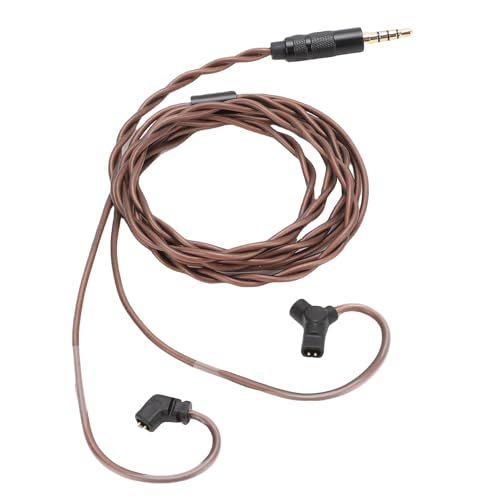 Jectse IEM Cable with Detachable Mic, 2 Pin 0.78mm Upgrade Cable OFC Gold Plated 3.5mm Plug, with Detachable Microphone, for QDC UE TRN CCA Headphones