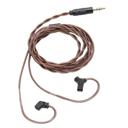 Jectse IEM Cable with Detachable Mic, 2 Pin 0.78mm Upgrade Cable OFC Gold Plated 3.5mm Plug, with Detachable Microphone, for QDC UE TRN CCA Headphones