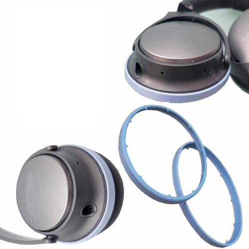 Plastic Gasket for QC25 Headphone Replacement Gaskets Circle Seal Frame, Repair Spare Parts (2pcs Black) - color: 2pcs Black