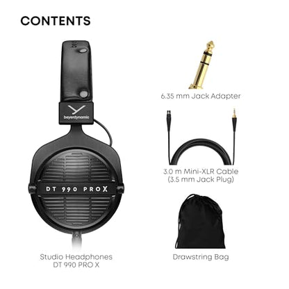 beyerdynamic DT 770 Pro X Wired Over-Ear Headphones, 48 Ohm, Closed-Back Professional Recording Studio Monitor. Recording, Monitoring, Sound Isolation, Handmade in Germany. Black