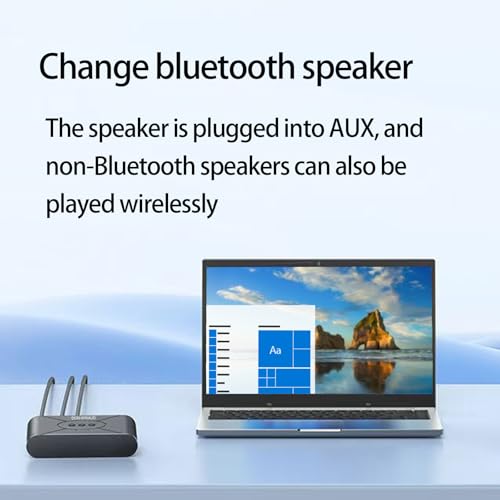 Bluetooth 5.3 Audio Receiver Wireless Audio Receiver RCA Adapter for Stereo | Supports USB Flash Drive/ NFC One Key Connect/ Car Speakers/Wireless Headphones Receiving Mode for Bluetooth Devices