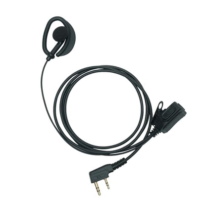 2-Pin G-Shape Earpiece Compatible with TK-3107 UV-5R 2-Pack