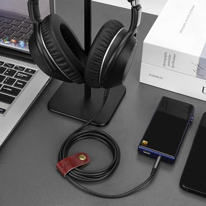 GEEKRIA Audio Cable Compatible with Sennheiser Momentum 4, PXC 550, PXC 550 II, ACCENTUM Plus Headphones Cable, 2.5mm to 3.5mm Replacement Stereo Cord (5.6 ft/1.7 m)