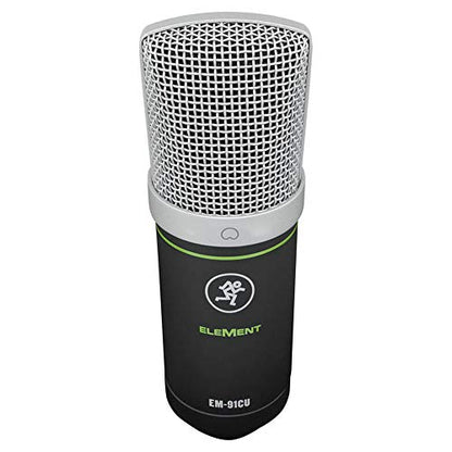 Mackie EM-Series, Large Diaphragm USB Condenser Microphone with Headphone Output and Mute (EM-91CU+), Black - size: USB, style: Large Diaphragm Condenser Plus
