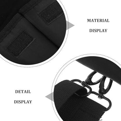 PartyKindom Microphone Shoulder Inner Padding Thick with Strap, Portable Carrying Case for Dual Handheld Microphones Black Storage Pouch Organization for Car Travel and Desktop