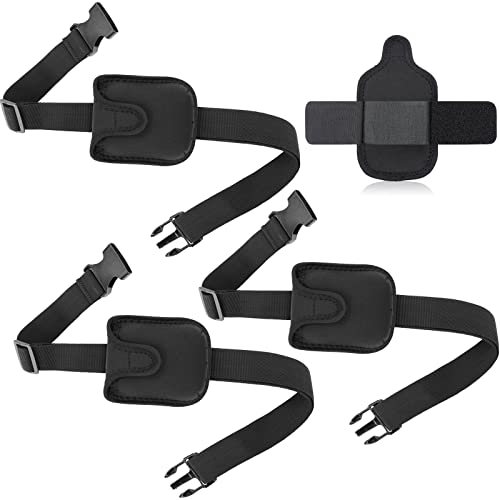 Zhehao 3 Pack Mic Belt with Pouch for Fitness Instructor, Black | Neoprene, Adjustable Detachable, Anti Dropping Strap, Sweat Absorbent Belt, for Teachers Performers