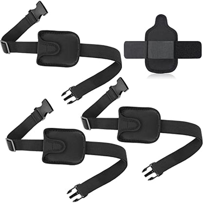 Zhehao 3 Pack Mic Belt with Pouch for Fitness Instructor, Black | Neoprene, Adjustable Detachable, Anti Dropping Strap, Sweat Absorbent Belt, for Teachers Performers
