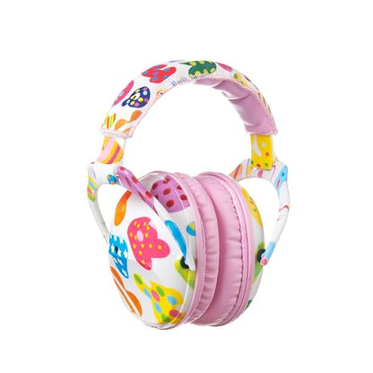 Kids Ear Protection Safety Ear Muffs, NRR 25dB Noise Reduction Children Earmuffs, Hearing Protectors for Sleeping, Studying, Airplane, Concerts, Fireworks-Letter with Pink Band - color: Pink Band New Letter
