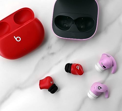 JNSA Double Flange Earbuds Tips Anti Slip Noise Isolation Ear Tips Compatible with BeatsFitPro/Studio Buds, Galaxy Buds2/1/Buds Pro2/1 Earbuds, fit in the TWS Earbuds Case, S/M/L 6 Pairs,White - color: White